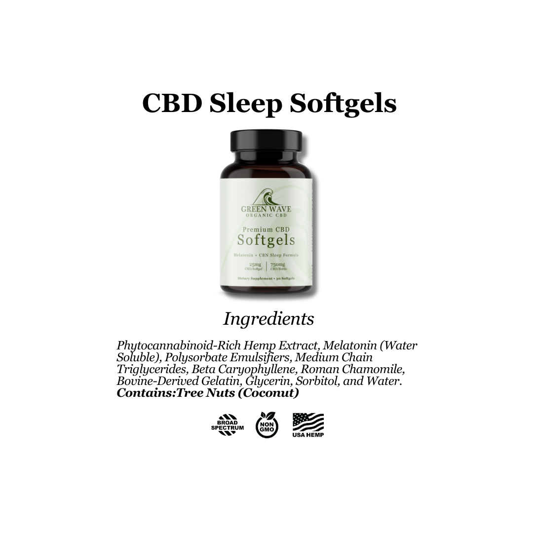 Sleep Softgels + Melatonin - 0.0% THC